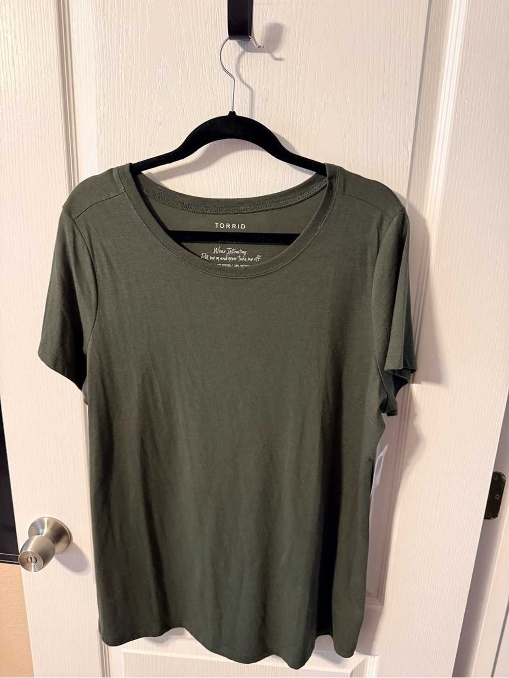 NWT Torrid Olive Green Everyday Signature Jersey Crew Tee